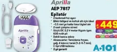 APRİLLA AEP 7817 EPİLATÖR